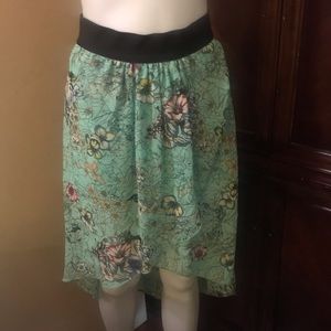 🆕 Color Swatch Multicolors Asymmetrical Skirt -Sm